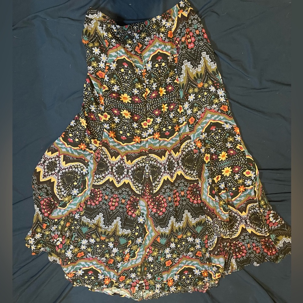 Colorful Free People Full Skirt